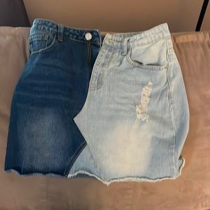 Two-Toned Jean Skirt